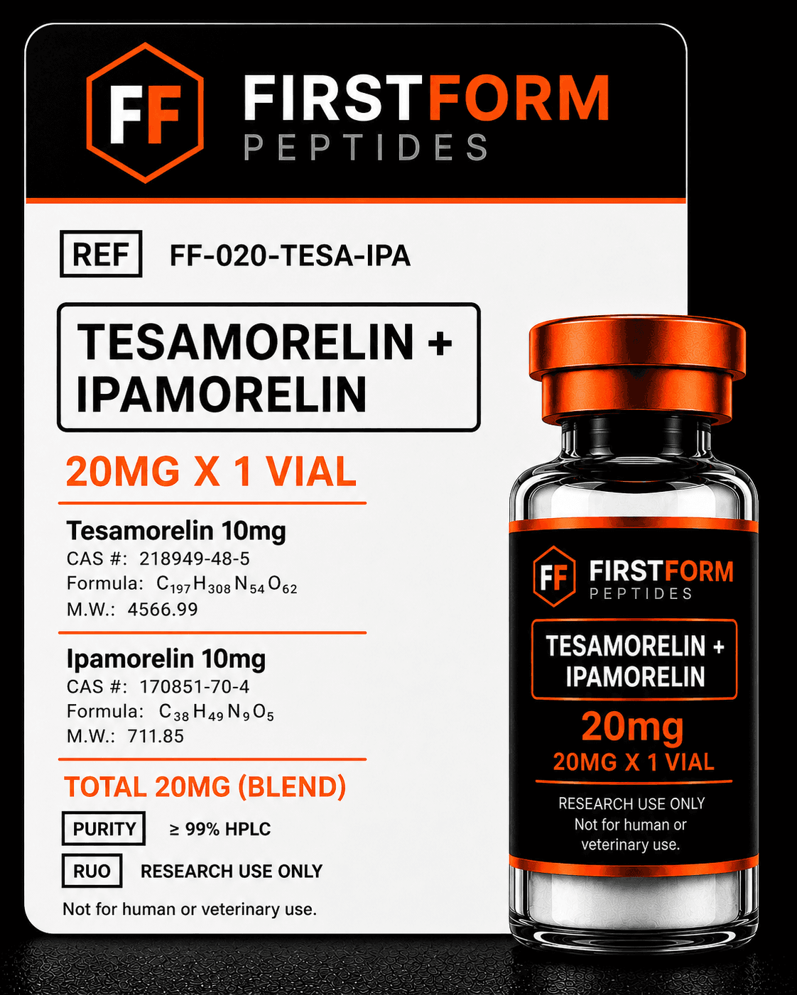 FirstForm Peptides research compound vial